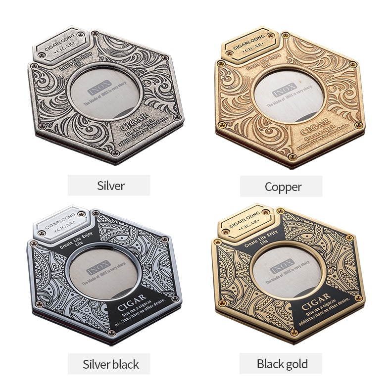 Carved Hexagonal Cigar Cutter