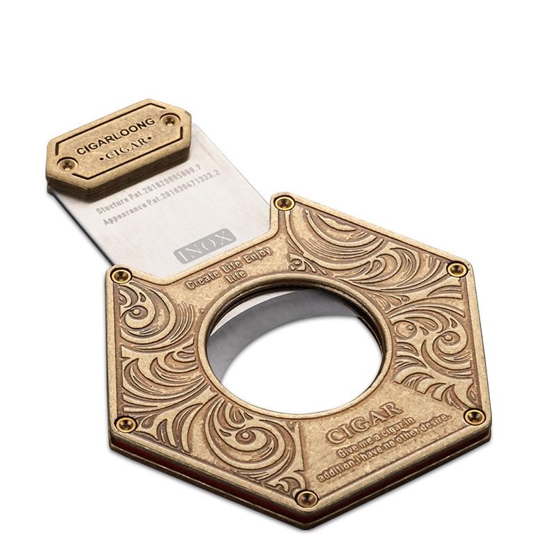 Carved Hexagonal Cigar Cutter