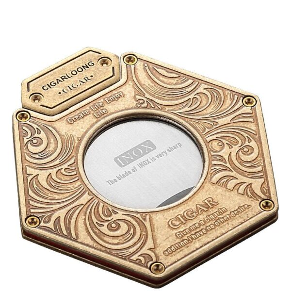 Carved Hexagonal Cigar Cutter - Image 5