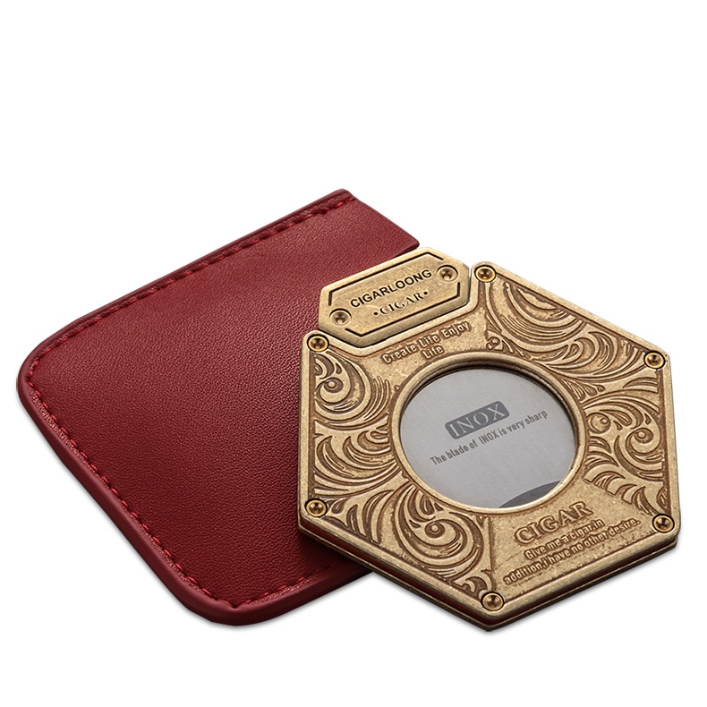 Carved Hexagonal Cigar Cutter