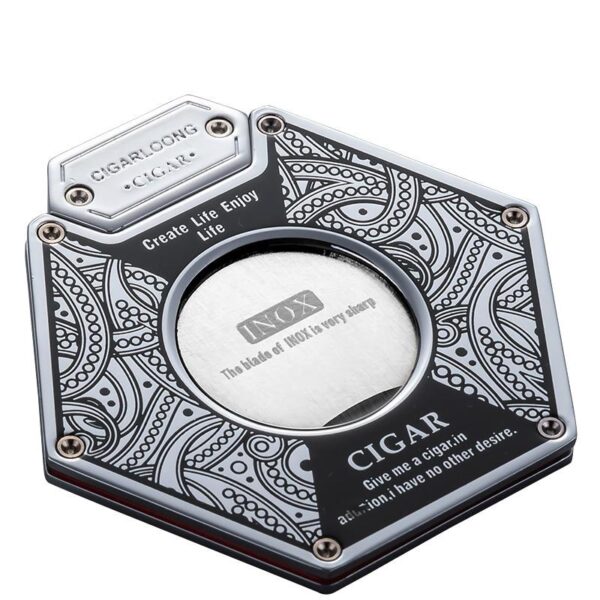 Carved Hexagonal Cigar Cutter - Image 4