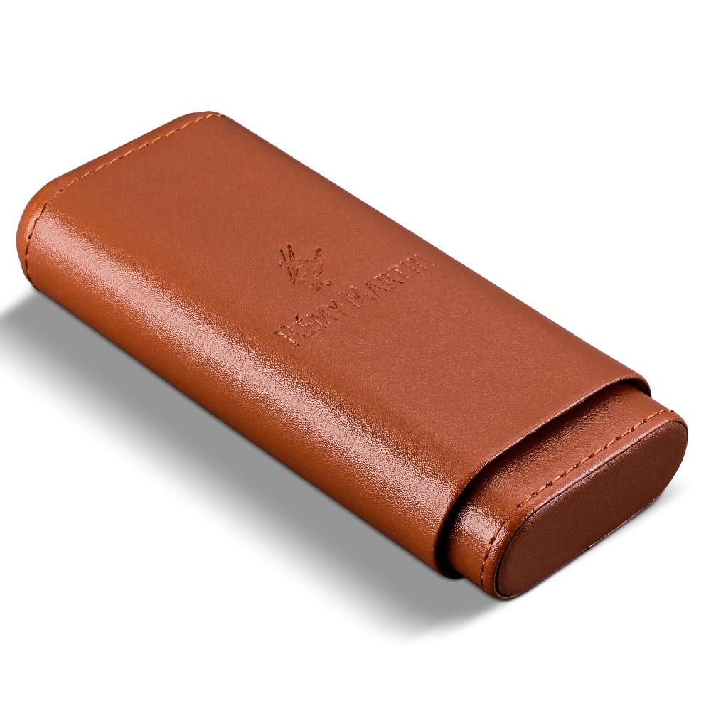 Leather Cigar Case with Built-in Humidor